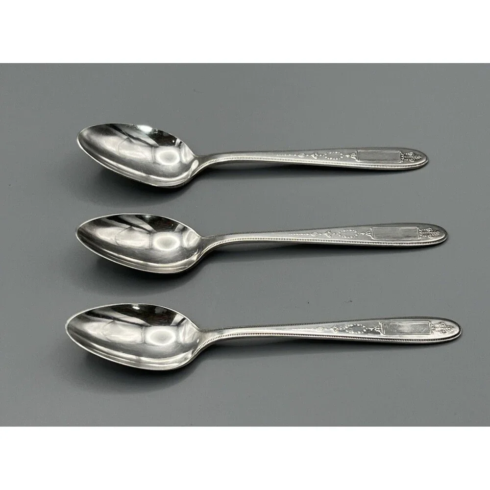 Vtg Oneida Community Grosvenor Set of 3 Youth Spoons 5